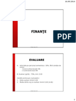Sinteze Finante ID 2014 - 2015