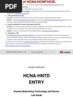 HCNA-HNTD V2.0 Entry Lab Manual (March 17,2014)