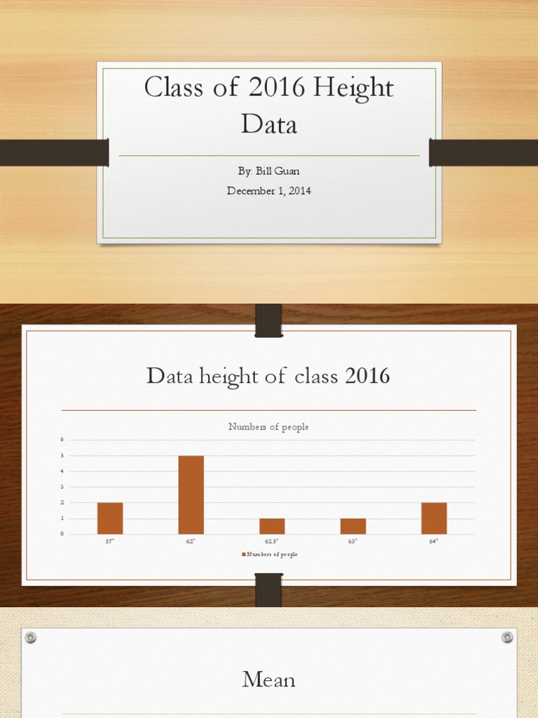 Class of 2016 Height Statistics | PDF | Career & Growth