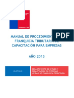 Manual de Procedimientos Franquicia Tributaria 2013 Empresas