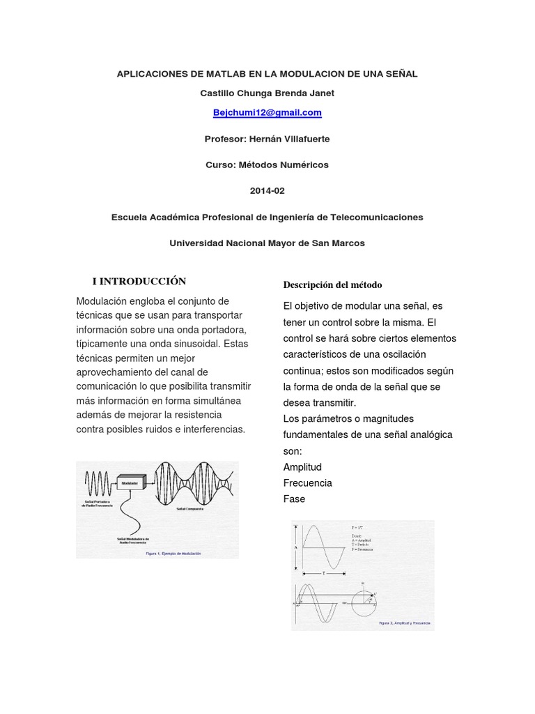 Aplicaciones de MATLAB en Modulación AM y FM | PDF | Modulación ...
