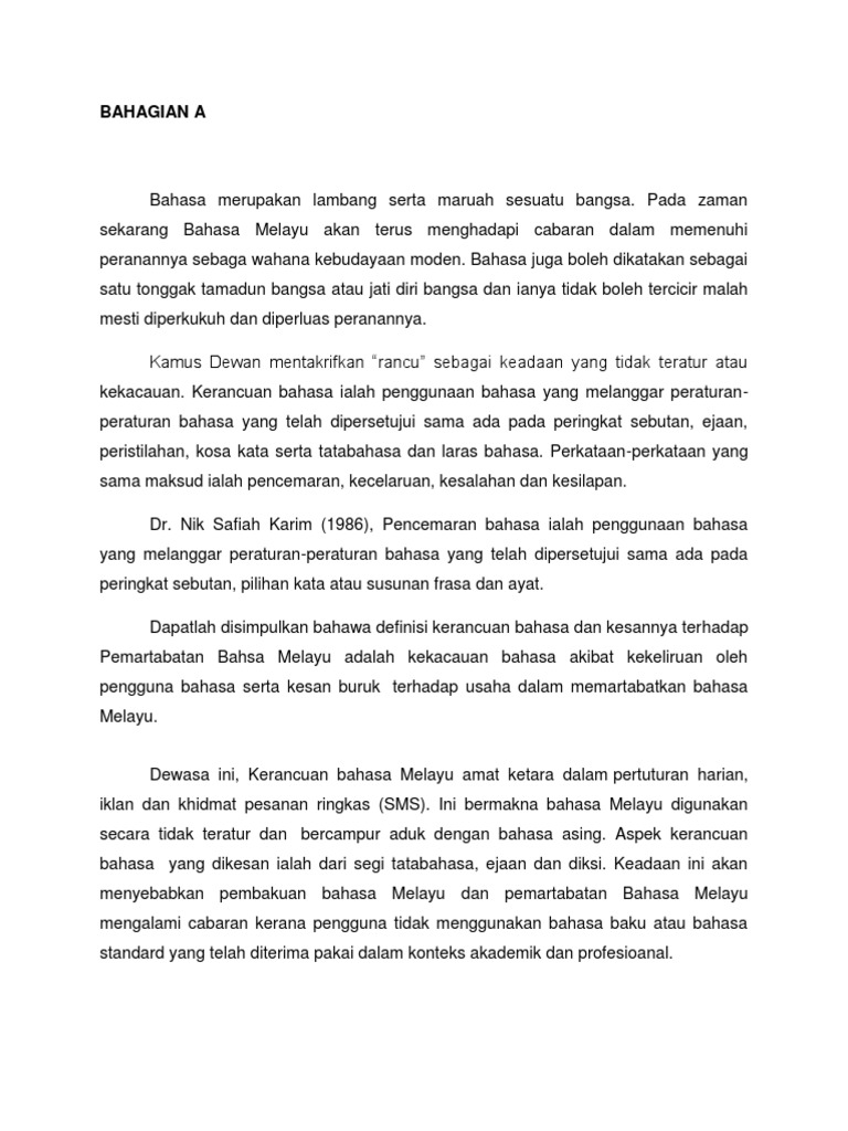 Tugasan Bahasa Rancu Pdf