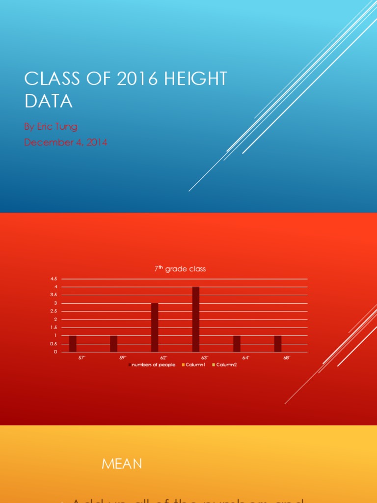 7th Grade Class Height Statistics | PDF | Teaching Methods & Materials