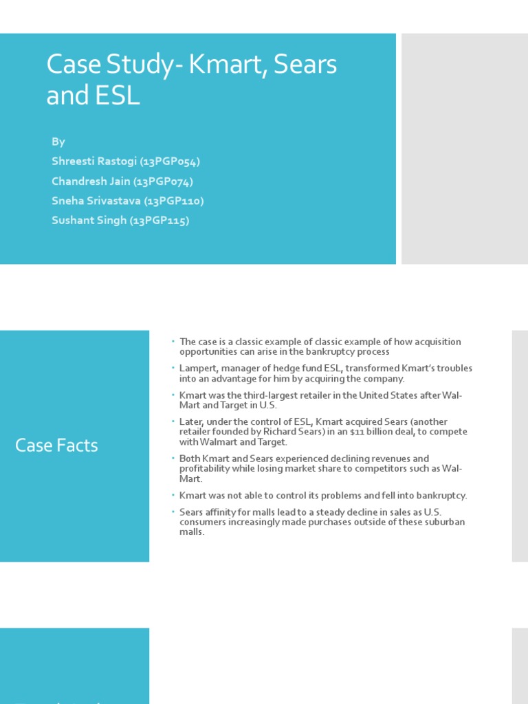 Kmart and Sears Acquisition Case Study | PDF