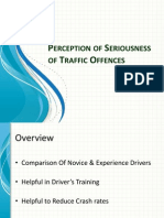 Perception of Seriousness of Traffic Offences