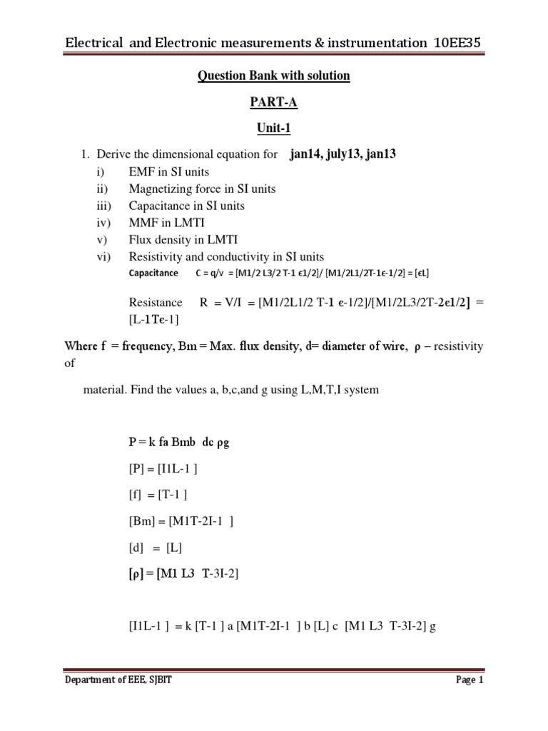 Electrical and Electronics Measurement and Instrumentation | PDF ...