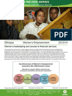 Women's Empowerment in Ethiopia: Evaluation of Women's Beekeeping and Access To Financial Services