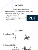 Alkanes: Saturated Hydrocarbons (Aliphatic)