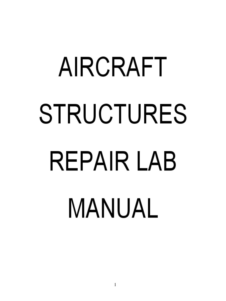 AE2305 Aircraft Structures Repair Lab Manual PDF Welding
