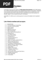 ANSI CODES For Protection Devices | PDF | Relay | Switch