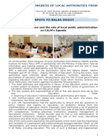 Inputs To Nalas Digest: Congress of Local Authorities From Moldova