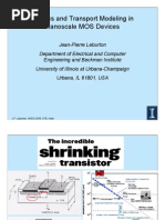 Physics and Transport Modeling in Nanoscale MOS Devices