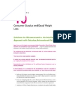 Consumer Surplus and Deadweight Loss