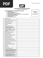 ARY NEWS Television Employee Data Collection Form