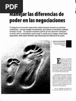 Manejar Las Diferencias de Poder en Las Negociaciones