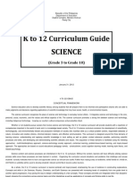 K-12 Curriculum Guidelines For SCIENCE