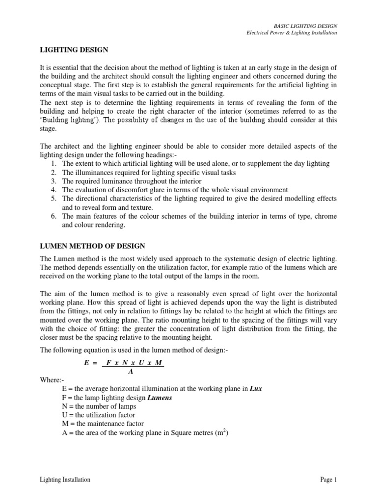 2basiclightingdesign.pdf Lighting Radiation