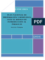 Plan Nacional de Preparación y Respuesta Ante El Riesgo de Introducción Del Ebola Al Paraguay