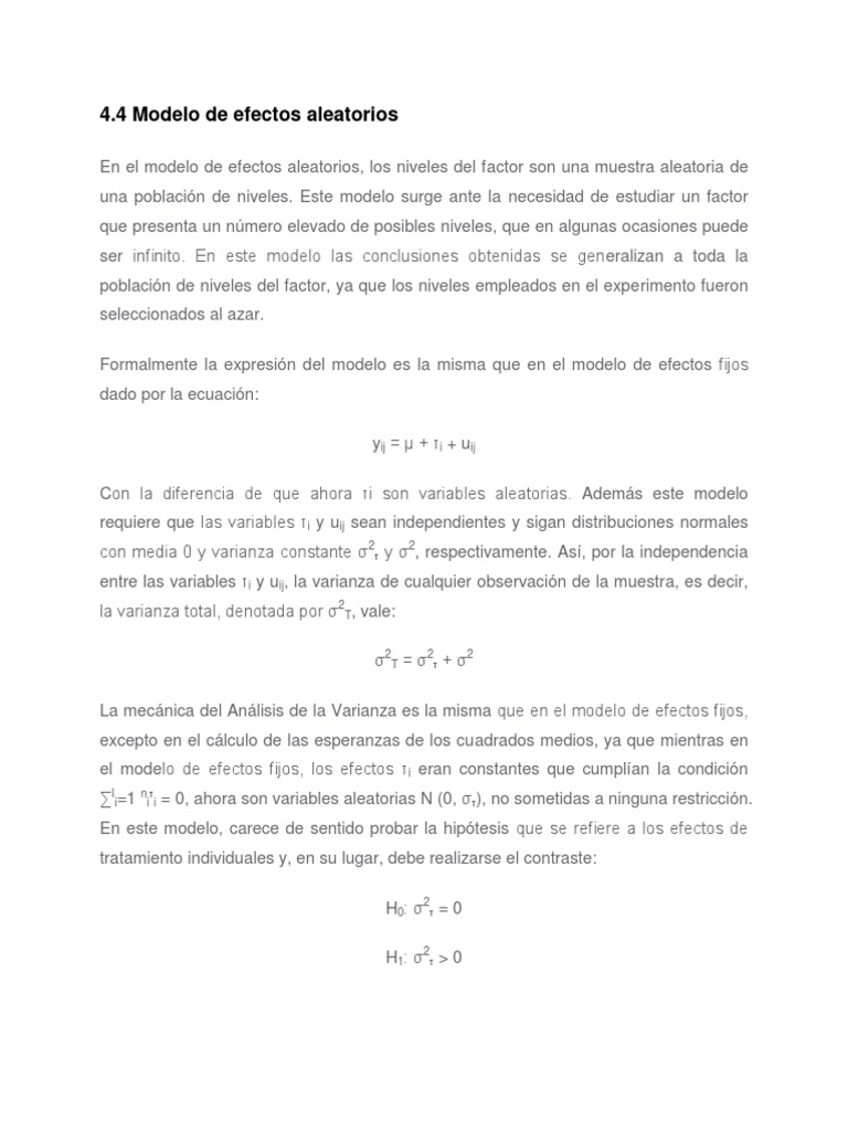  Modelo de Efectos Aleatorios | PDF | Modelo de efectos aleatorios |  Diferencia