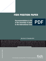 FIDH Recommendations to the 13th Assembly of States Parties to the Statute of the ICC