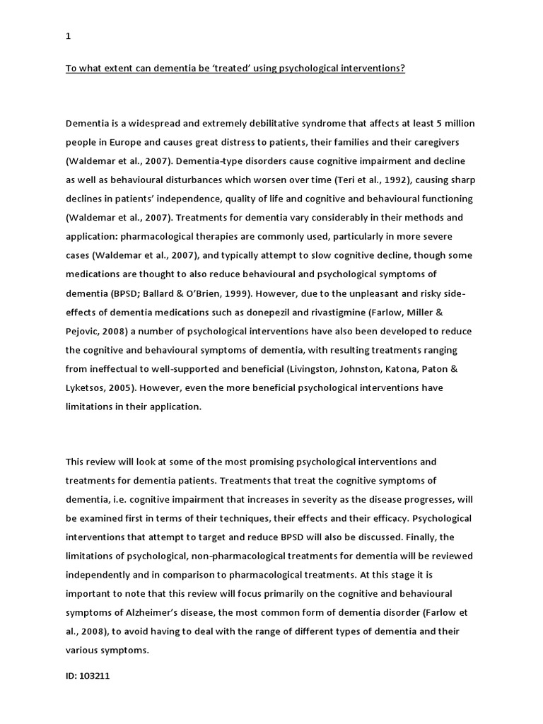 dementia research paper introduction