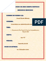 Segundo Parcial The Travel & Tourism Competitiveness Report 2013 Lizzet Zárate Méndez 901-C