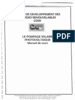 Le Pompage Solaire Photovoltaique Manuel de Cours PDF
