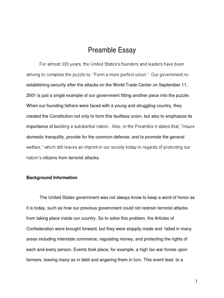 Understanding the Preamble's Impact | PDF | United States Constitution ...