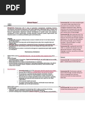 Professional Resume Critique 12.5.14 - Consistency