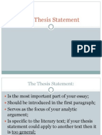 Thesis Statements Powerpoint