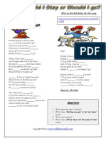 Modal Verbs Song Should I Stay The Clash