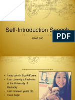 Self-Introduction Speech: Jiwoo Seo