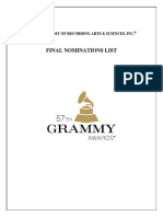 Grammy Awards 2014 - Full List of Nominees
