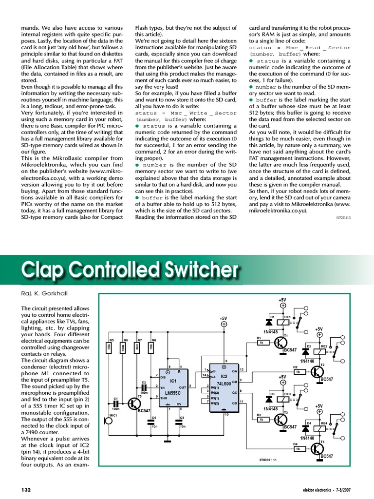 Clap Controlled Switcher | PDF