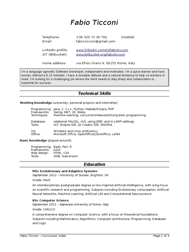 Fresher python developer resume pdf image