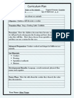 Curriculum Plan For Cookie