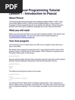 Learn Pascal Programming Tutorial Lesson 1 - Introduction To Pascal