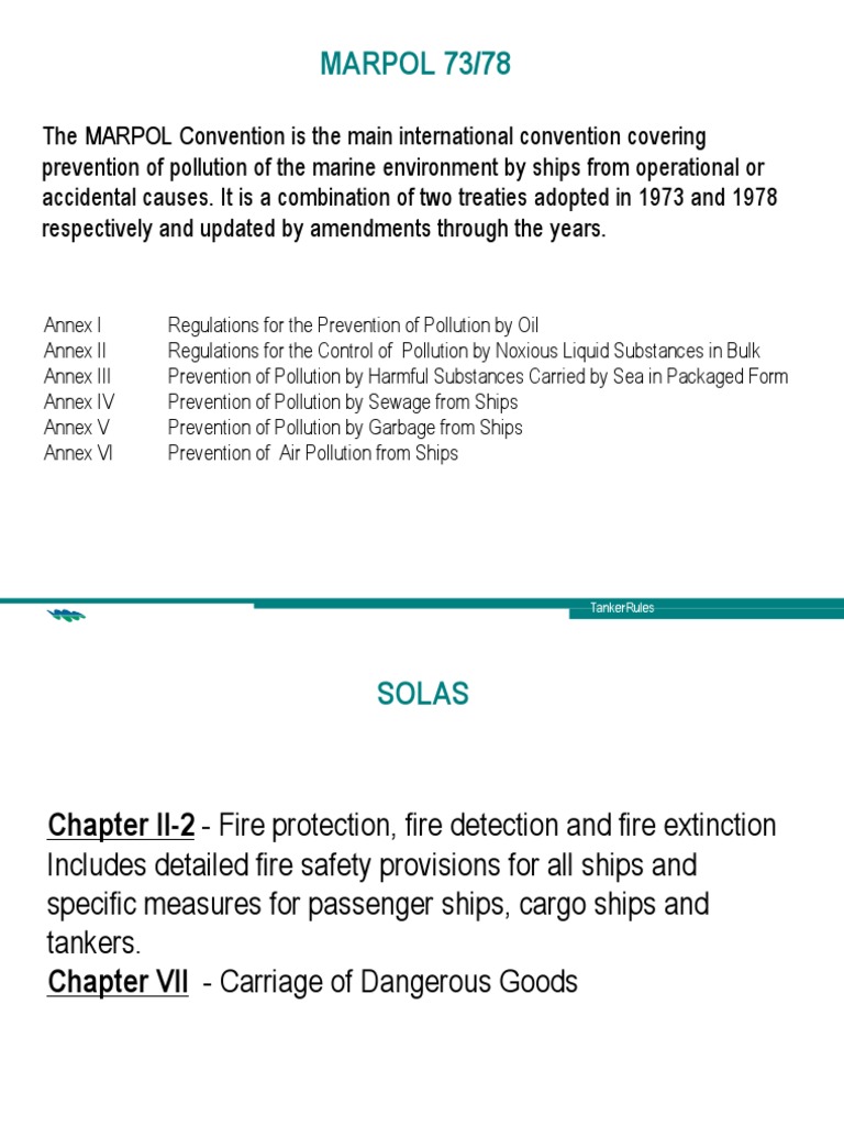 Rules Tanker 080110 | PDF | Transport | Water Transport