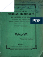 Boletin de La Sociedad de Ciencias Naturales Del Instituto de La Salle