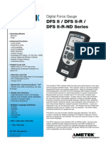 Dfs II Digital Force Gauge Spec Sheet