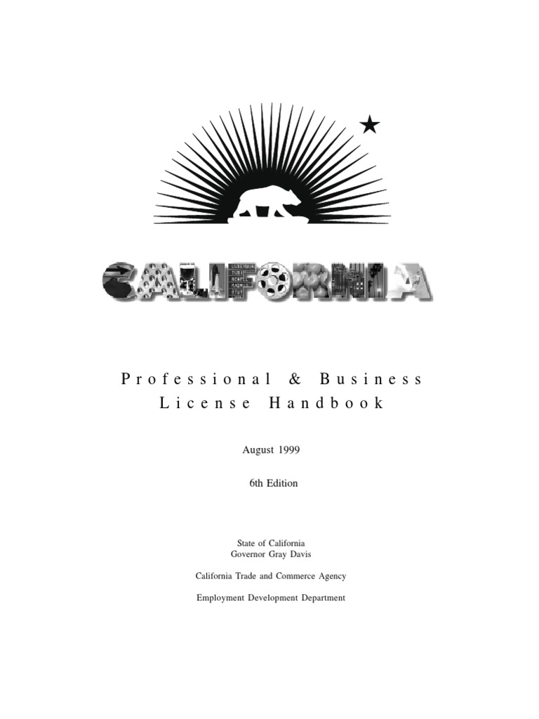 CA Professional and Business License Handbook 6th Ed - 1999 | PDF | Fee |  Licensure
