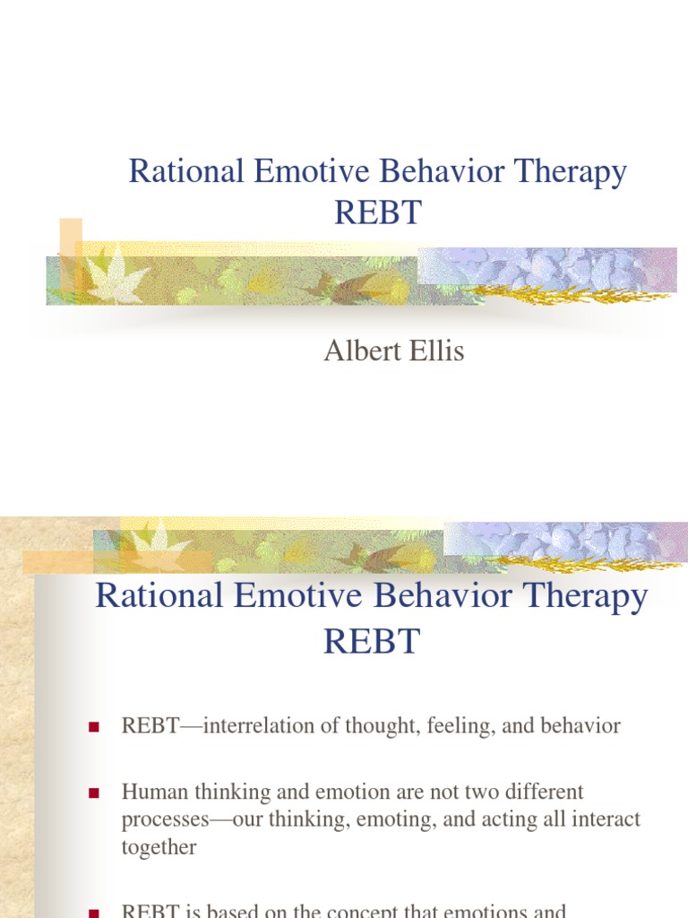 An Introduction to Rational Emotive Behavior Therapy and Albert Ellis ...