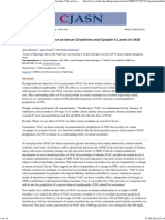 N-Acetylcysteine Effect on Serum Creatinine and Cystatin C Levels in CKD Patients