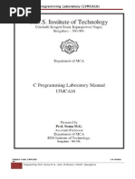 C Programming Laboratory (13MCA16) : 1 Prepared by Prof. Suma M.G., Asst. Professor - RNSIT, Bangalore