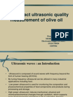 Non-Contact Ultrasonic Quality Measurement of Olive Oil