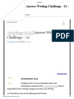 Sociology 2014:: Answer Writing Challenge - 21