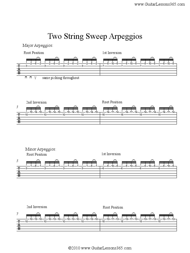 Two String Sweep Arpeggios | PDF