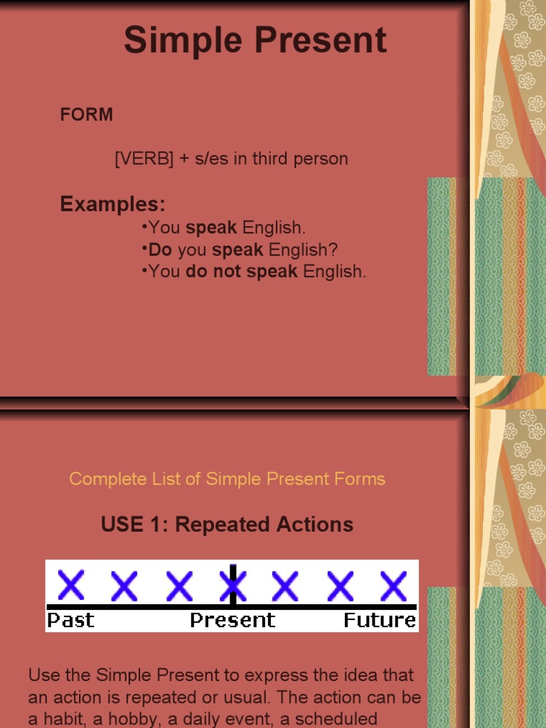 Simple Present Tense Guide | PDF | Grammatical Tense | Verb