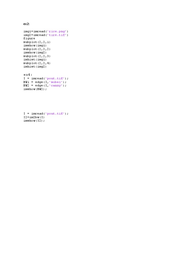 Image Processing Techniques in MATLAB | PDF