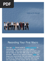 VBA With Excel VBA With Excel